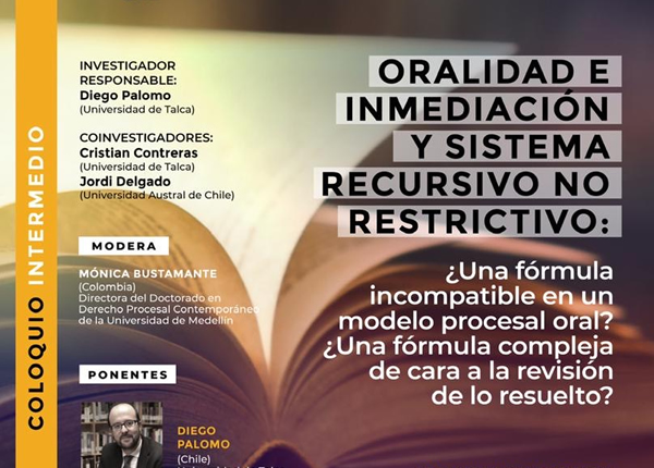ORALIDAD E INMEDIACIÓN Y SISTEMA RECURSIVO NO RESTRICTIVO
